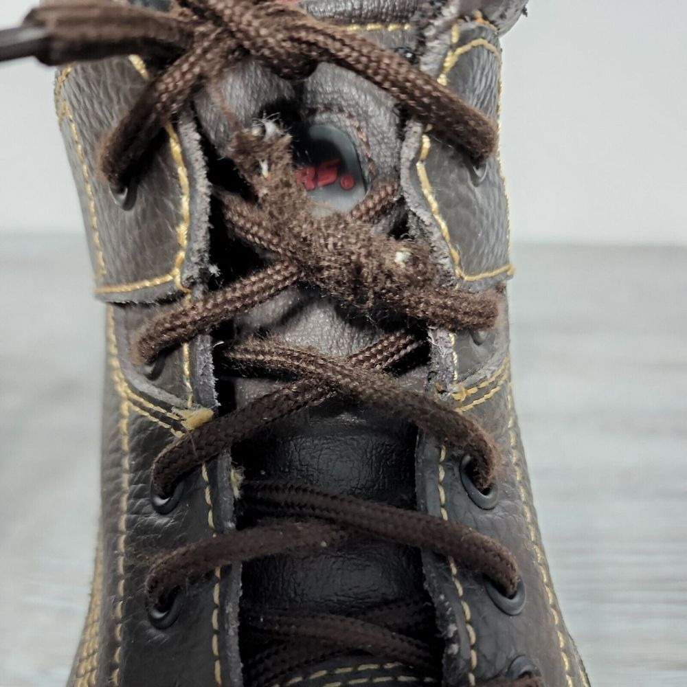 Skechers‎ Burgin Work Men's Boots Size 9 Brown Leather Slip Resistant Shoes - Picture 10 of 13
